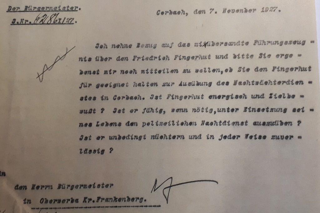 Buergermeister Corbach 1927